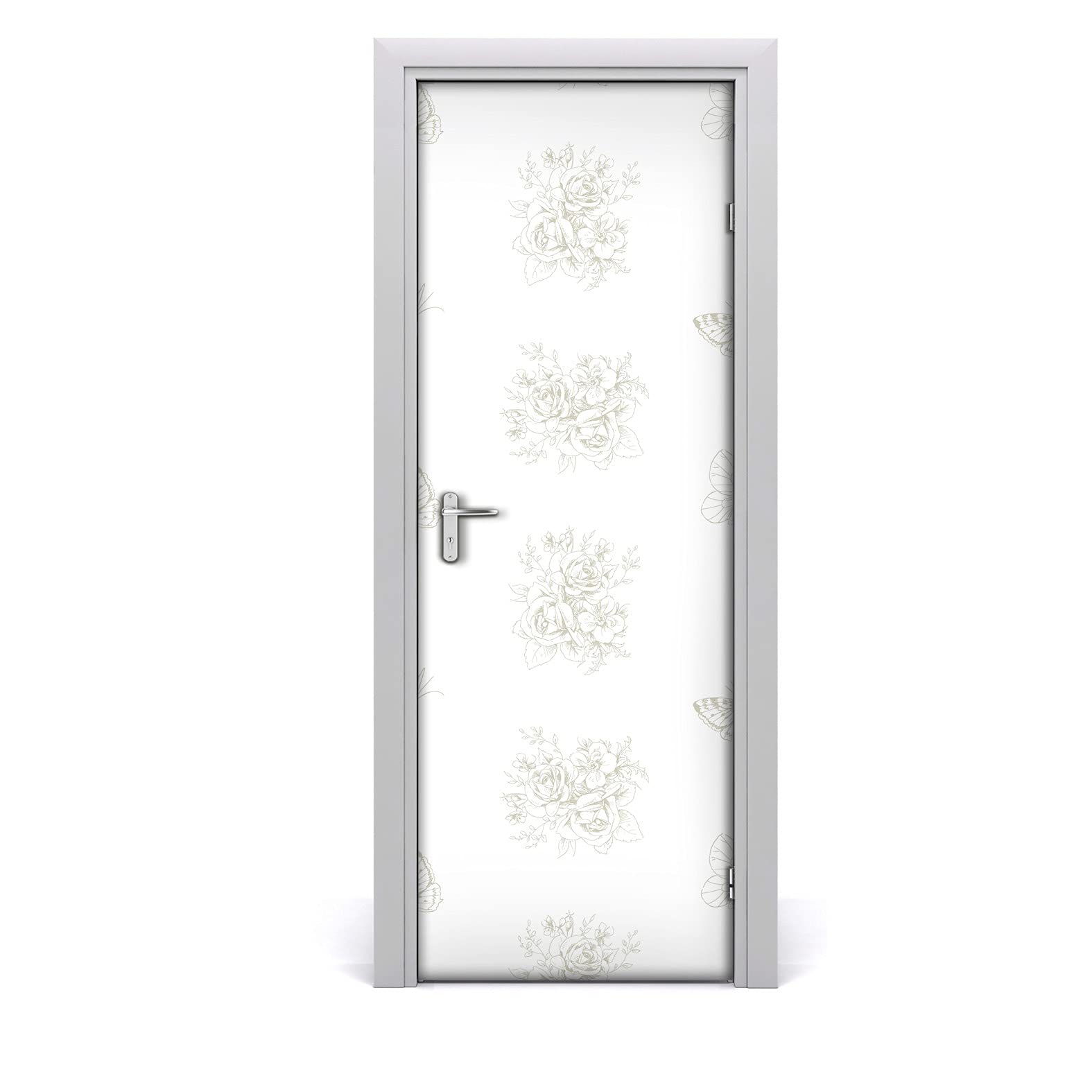 Papier peint sur la porte mural Magic-Stick décoration fleurs 70x200