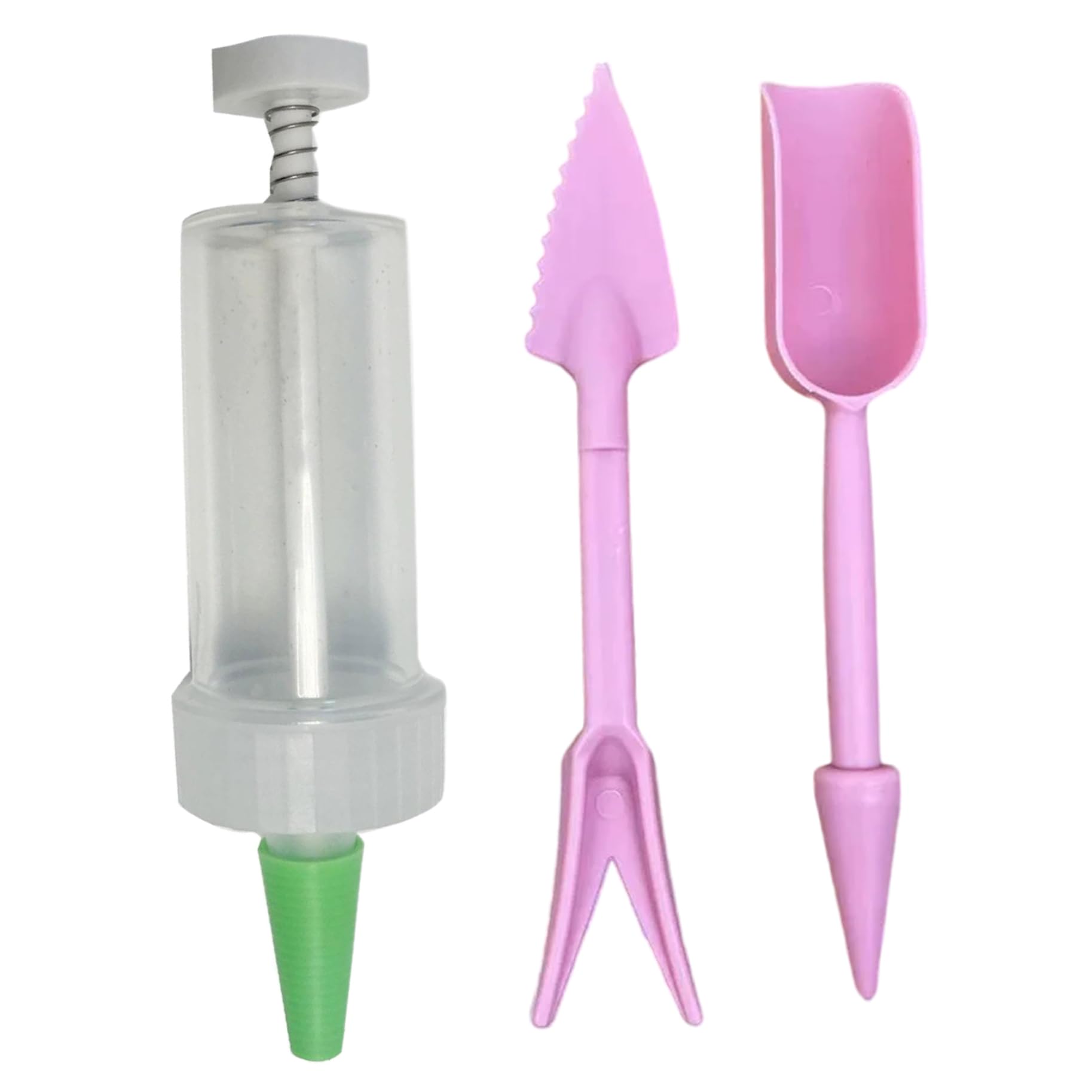 Nirelief 3Pcs Seed Planter Tool Set Upgrade Portable Handheld Multifunctional Small Sowing Seed Dispenser for Tiny Seeds, with 2 Shovels Dispenser for Small Seeds Dibber