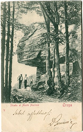 1903 Oropa Strada Monte Mucrone Scalatori Alberi Biella Saluti FP B/N VG ANIM Cartolina Postale