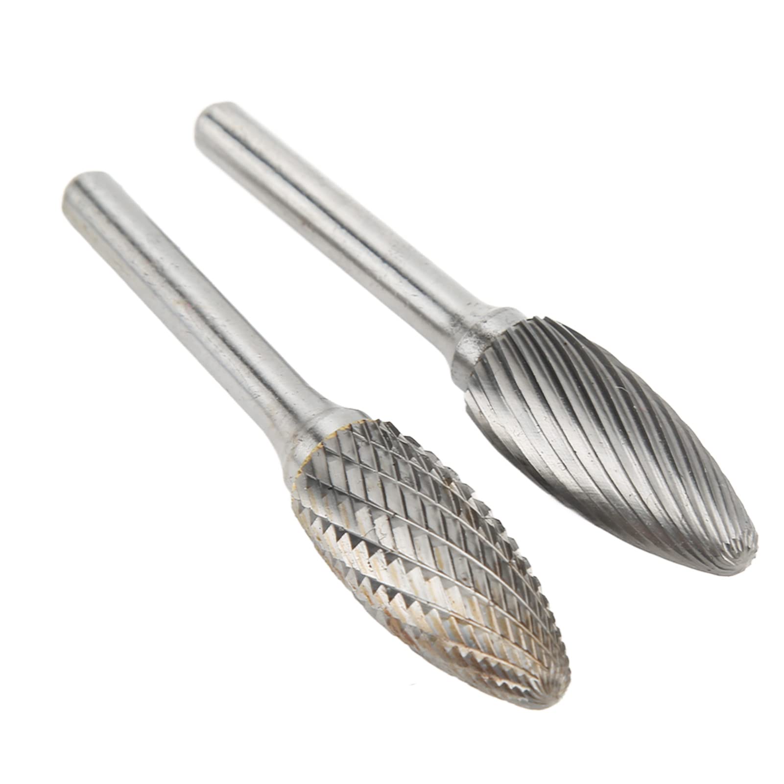 Die Grinder Bits, 14mm Cutter Dia High Efficiency Single Double Cut Carbide Burrs Wear Long Durability for Aviation Automobile Ship