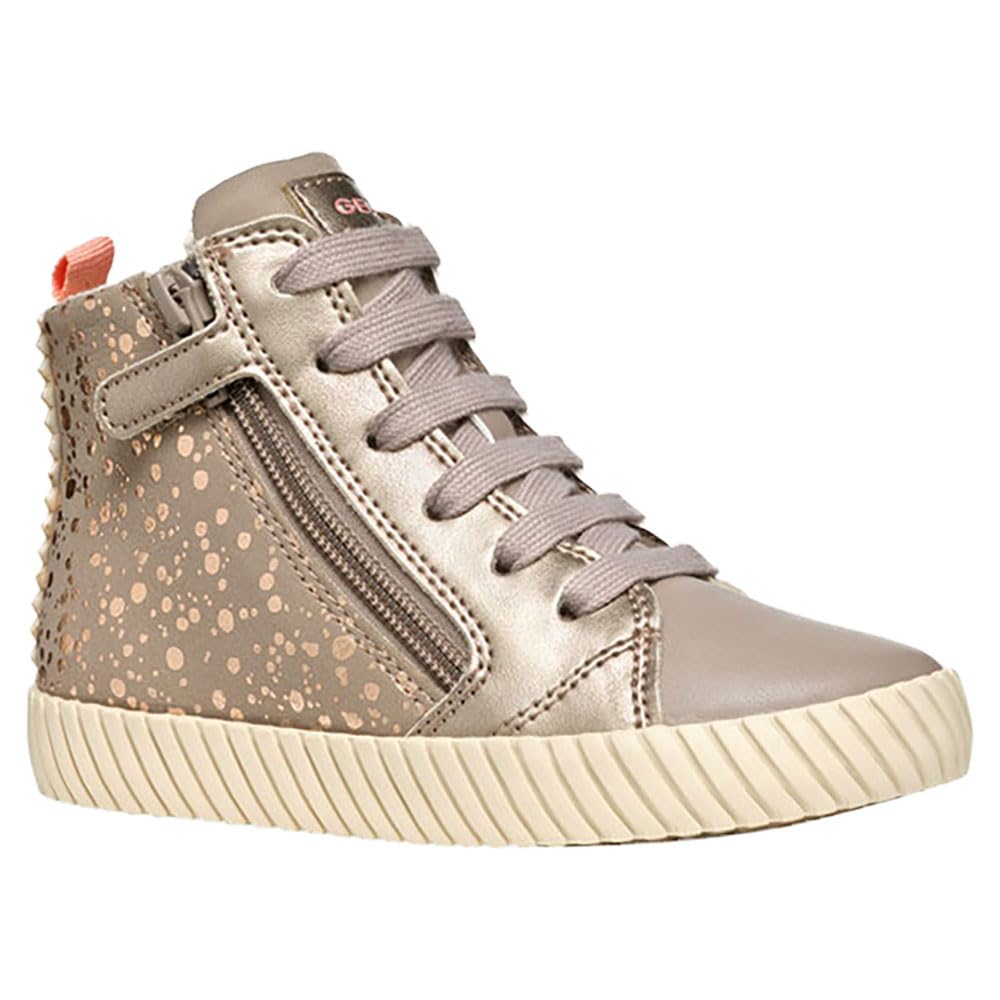 Geox J MIRROLESS Girl A Sneaker, Beige, 5 UK Child