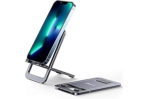 Foldable Aluminum Cell Phone Stand: Unwavering Support for Your Mobile World