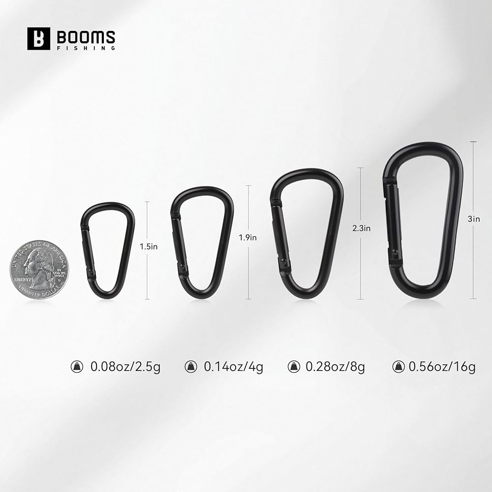 Amazon.com: Booms Fishing CC2 Carabiner Clip, Small Carabiner