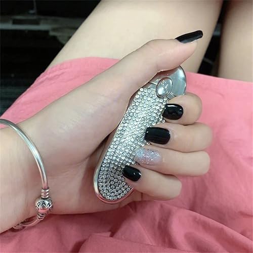 Miniatura 6 de 2050 diamantes de imitación de cristal con parte trasera plana para uñas, manualidades, cristales transparentes con purpurina, gemas redondas con