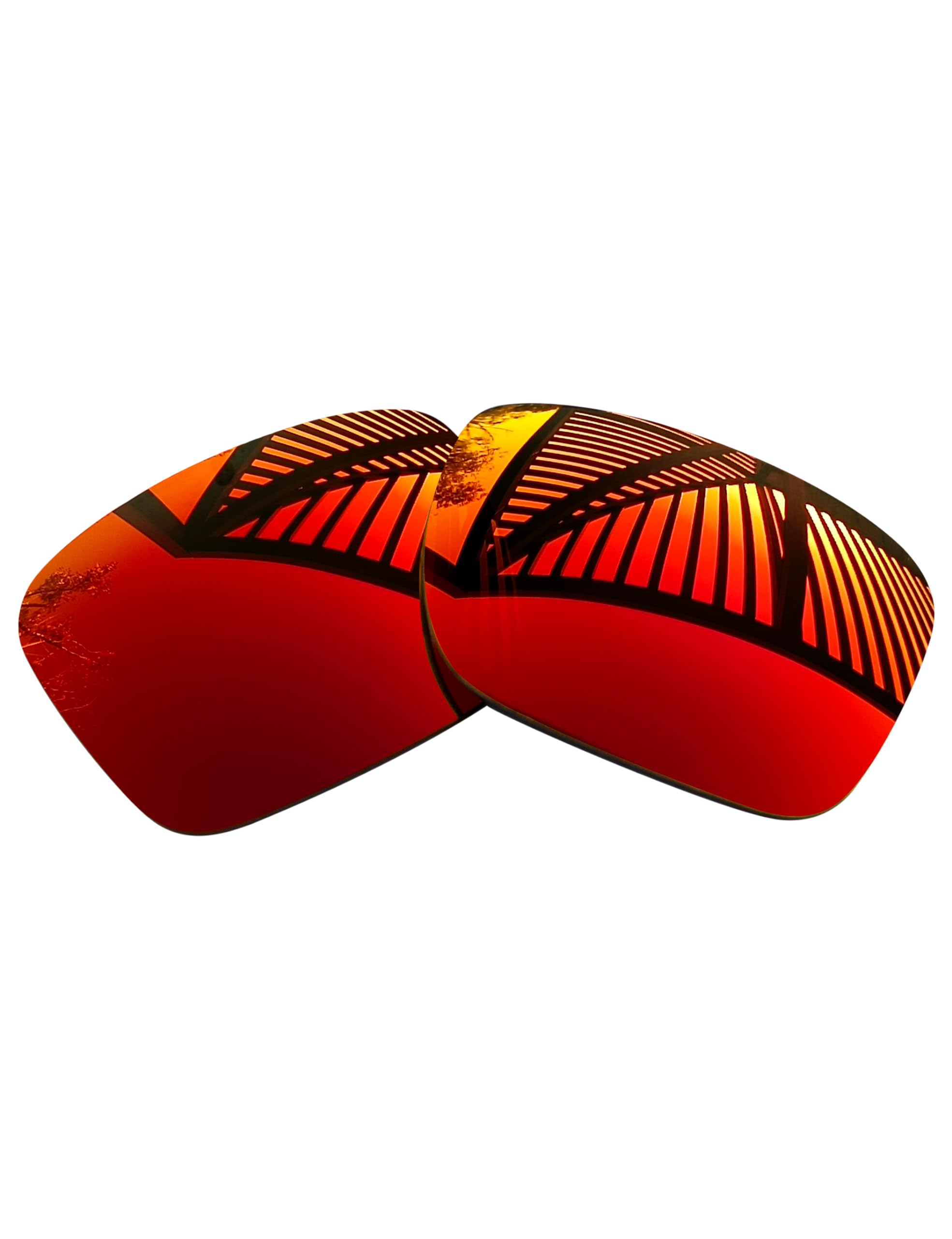 Lot de 4 paires de verres de rechange pour lunettes de soleil Oakley Sylas 009448 - Noir uni + émeraude + bleu glacier + rouge feu