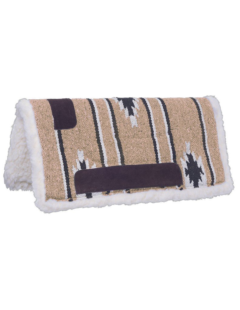 Tough 1 Miniature Sierra Saddle Pad, Southwestern Tan/Black/Cream, 19 x 19