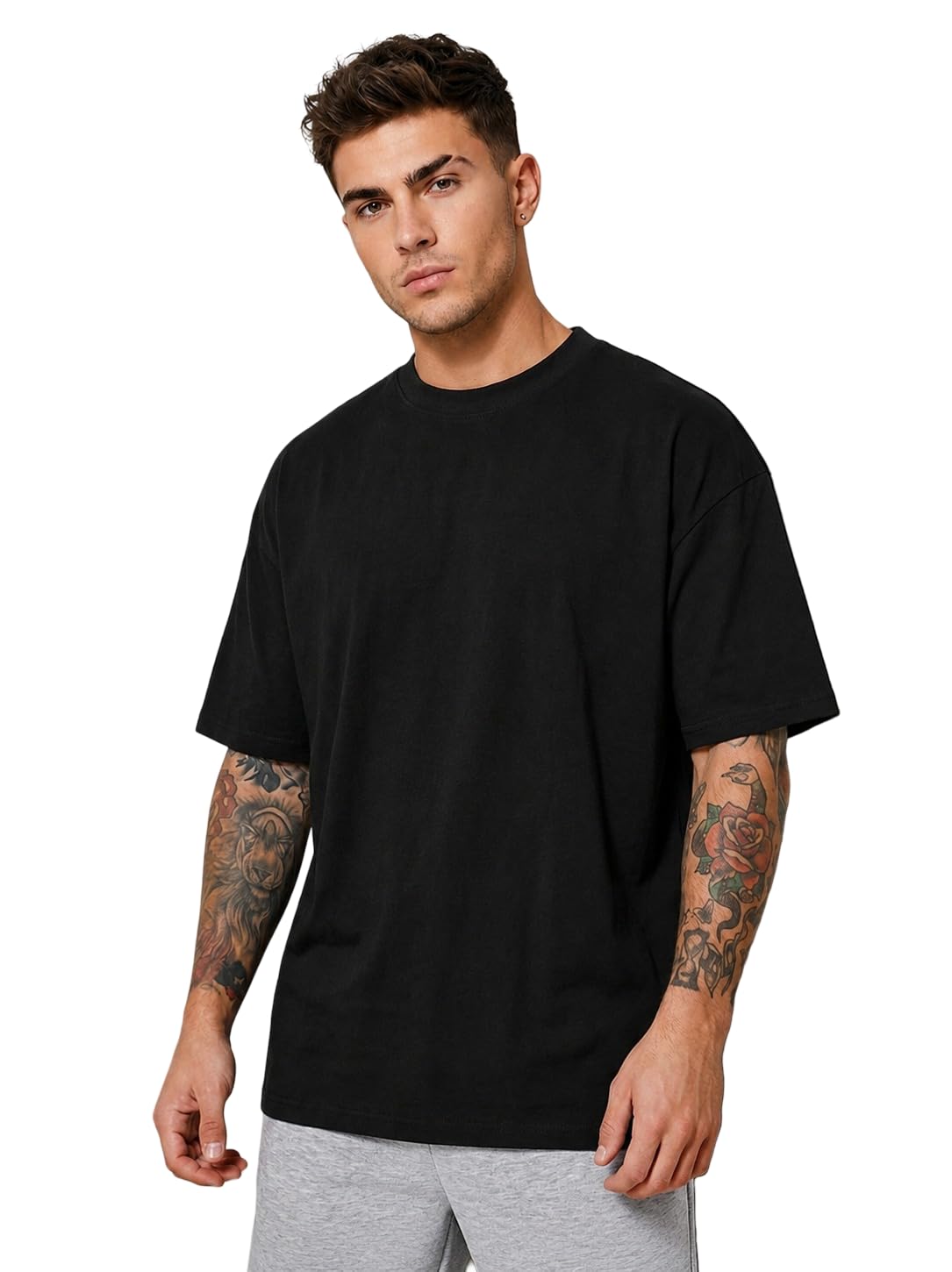 chkokko Men's Polyester Oversized Fit T-Shirt-picture-29