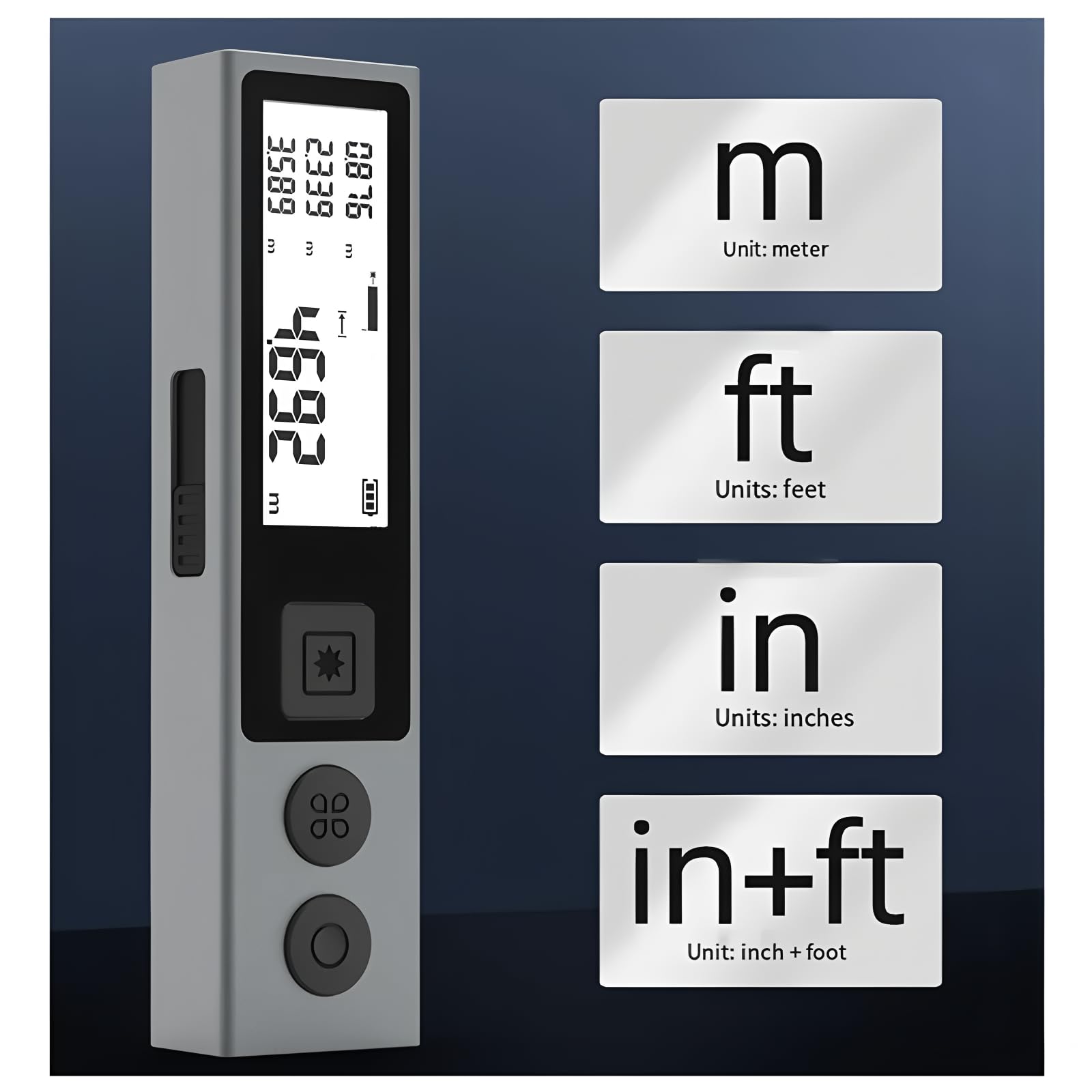 Aufgerüsteter Entfernungsmesser mit Bluetooth M120 Mini Laser-Entfernungsmesser Hintergrundbeleuchtung Bluetooth Tragbares Heim-Messgerät (M120 40M+BT)