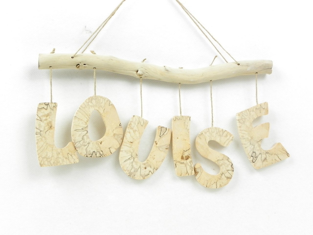 Prénom personnalisé en bois massif naturel, cadeau de naissance personnalisé, prénom pour porte de chambre, lettres en bois, fait main