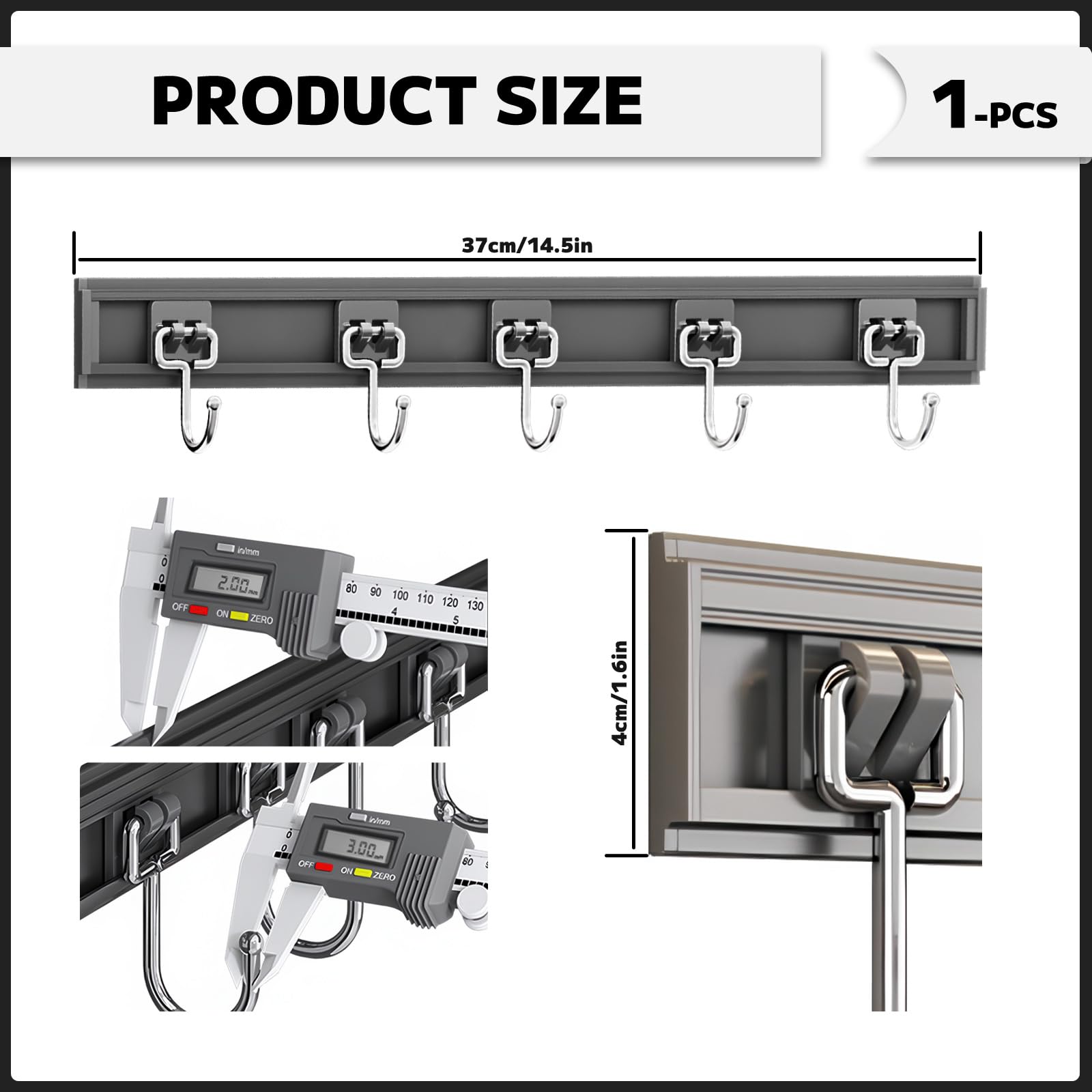 Fatiya Adjustable Towel Racks for Bathroom Over the Door Towel Rack Wall Mounted or Hang Upside Down - Image 2