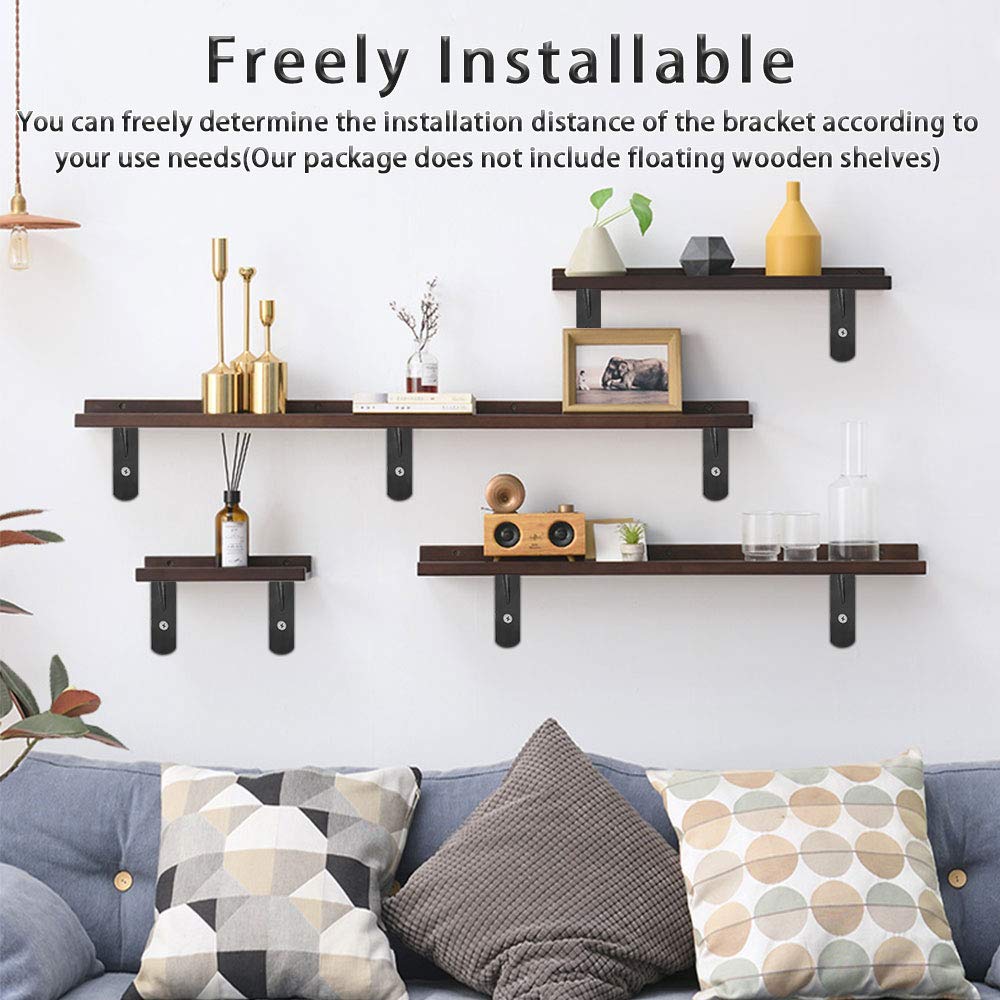 Buy BUZIFU 4 Pcs Shelf Brackets Heavy Duty Metal Shelf Brackets