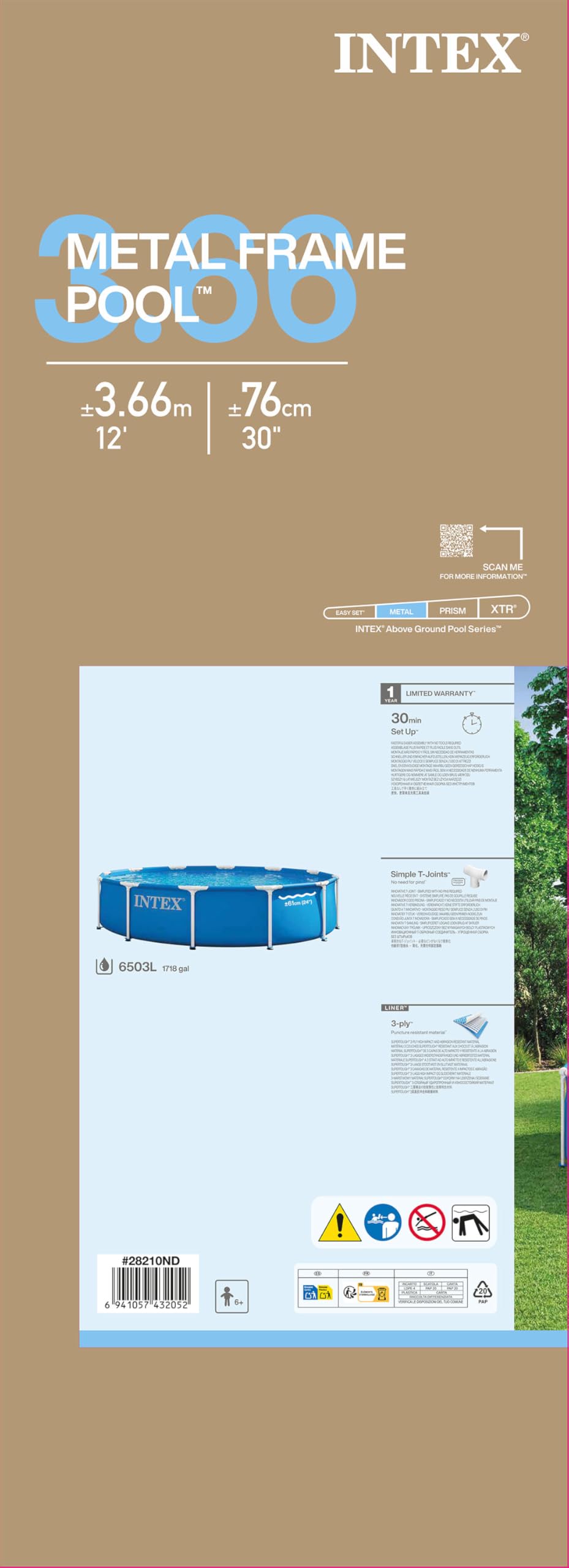 Intex 28210ND Metal Frame Pool 3.66m x 76cm