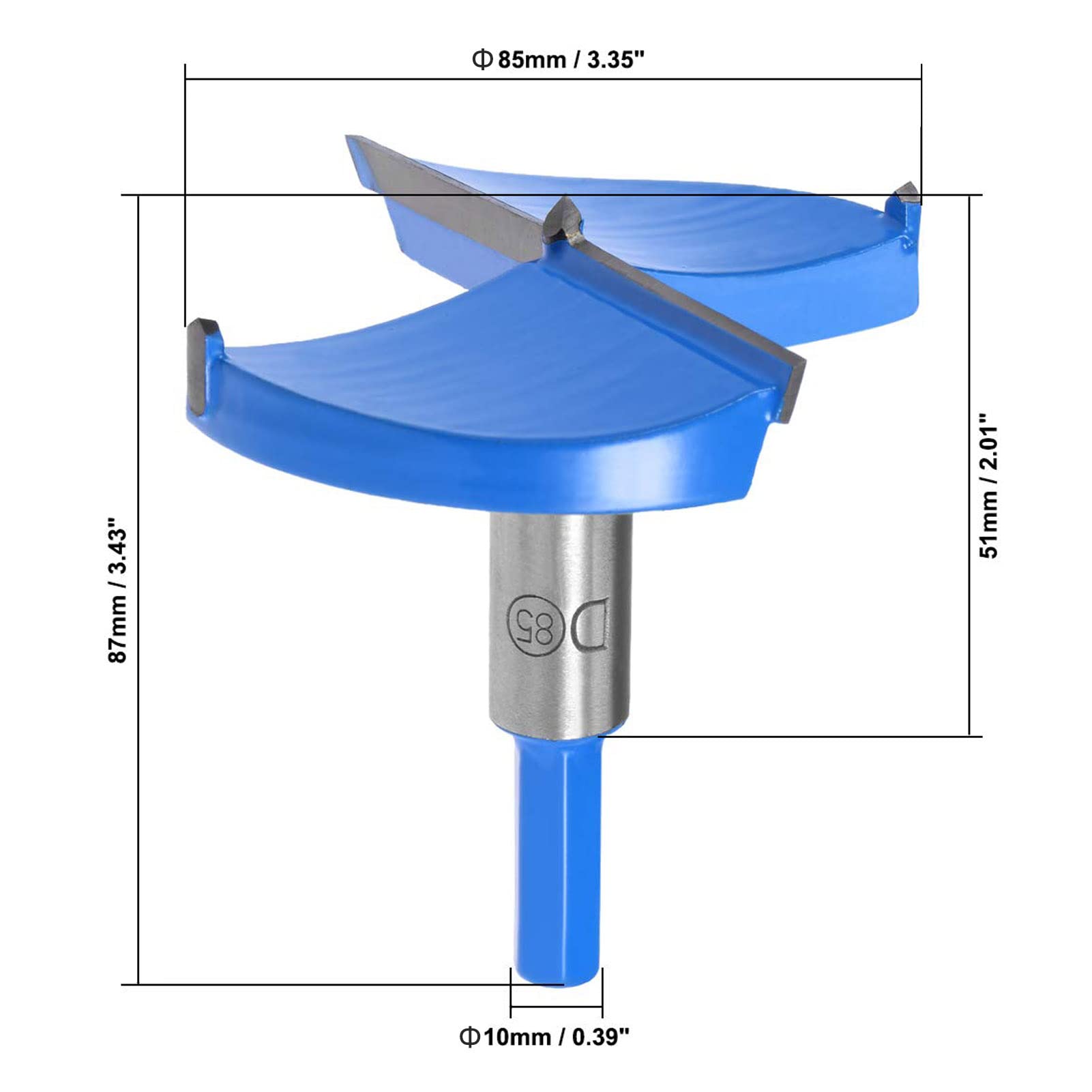 MACHSWON Forstner Drill Bits Tungsten Carbide Wood Hole Saw Opener Positioning Drill Bit 85mm Woodworking Hinge Drilling Bit Cutter - Image 2