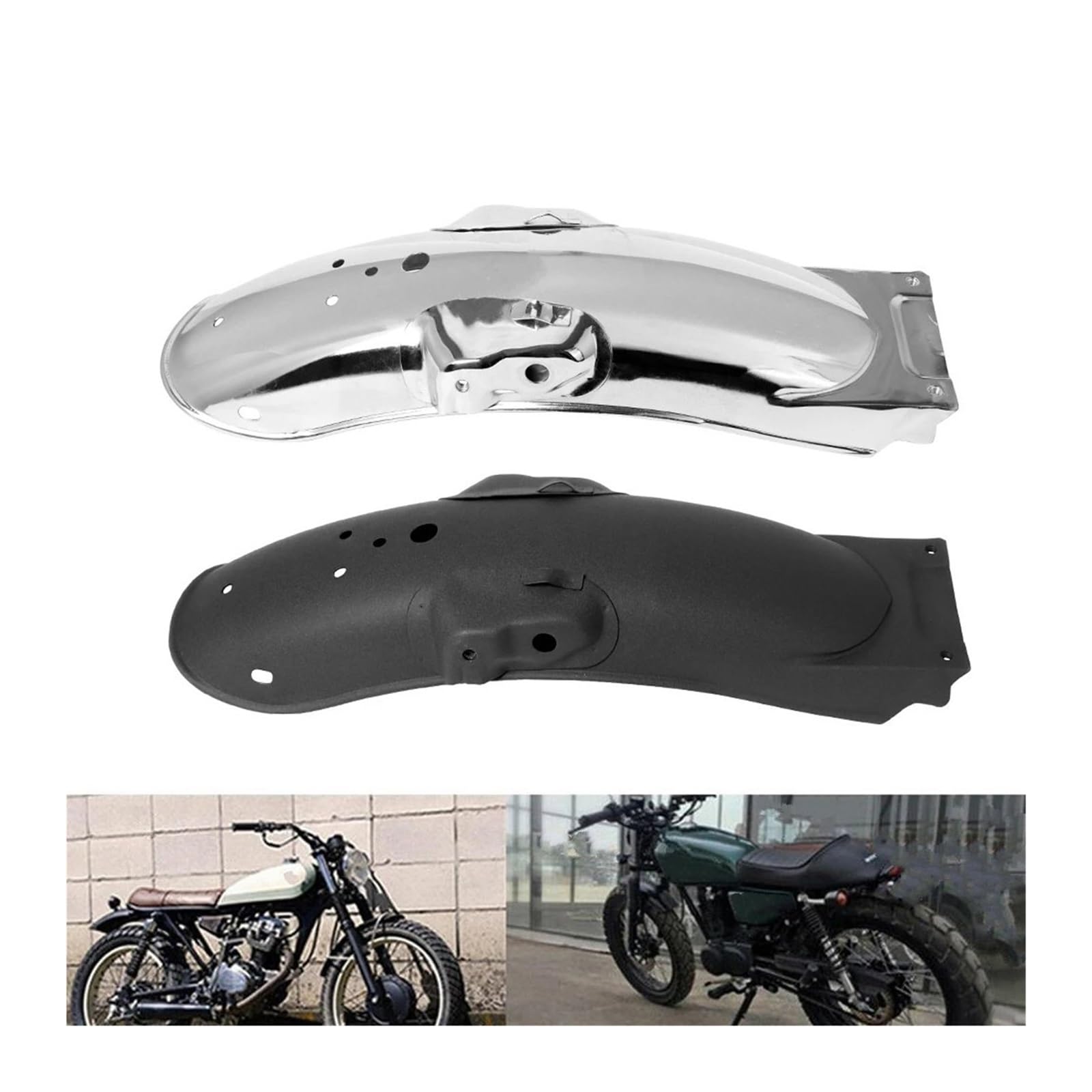Garde-Boue arrière pour Moto Suzuki GN125, Garde-Boue arrière métallique, Protection Anti-éclaboussures