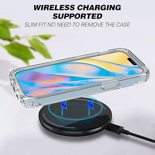 Miniatura 5 de Funda transparente para iPhone 13 y 14, funda de protección de cuerpo completo de 360, protector de pantalla integrado sensible al tacto,