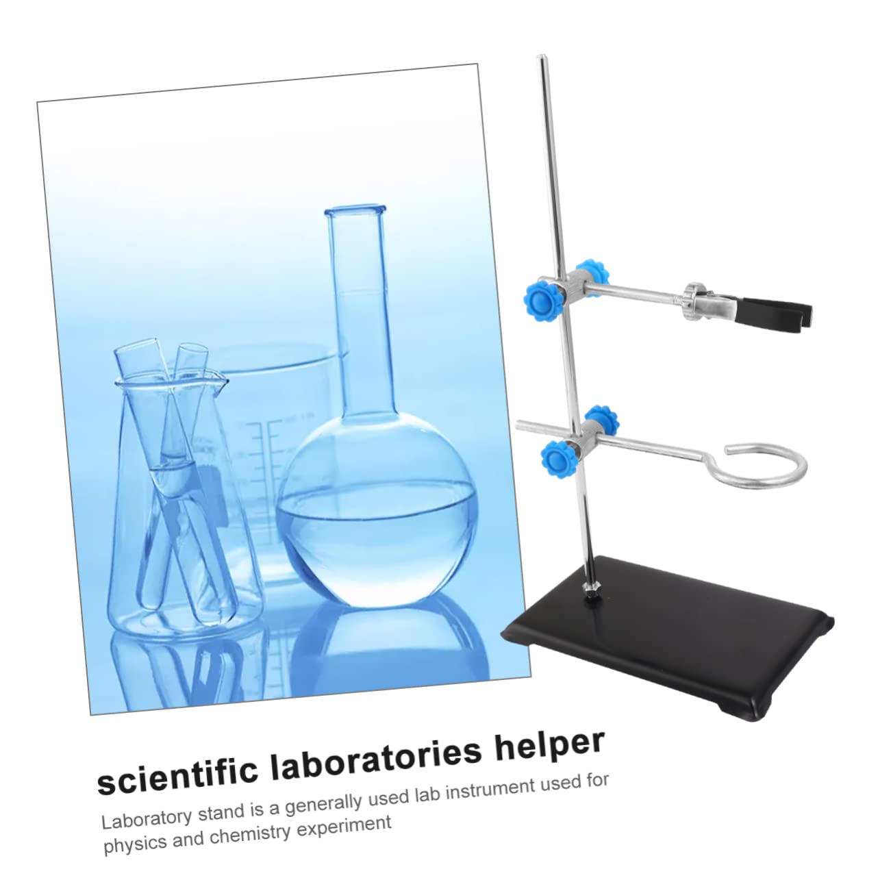 Support Comparateur et Collier de Serrage Métallique en Fer pour Laboratoire Plusieurs styles Tige de Support pour Expériences Chimiques Précises