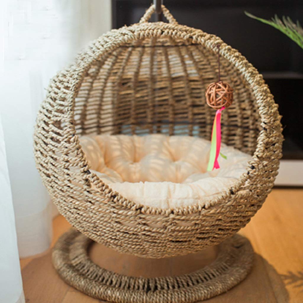 Casa De Verano para Gatos Casa Redonda para Gatos Cama para Mascotas Semicerrada Disponible En Todas Las Estaciones Cama para Gatos Canasta Colgante Casa para Gatos Juguetes para Gatos