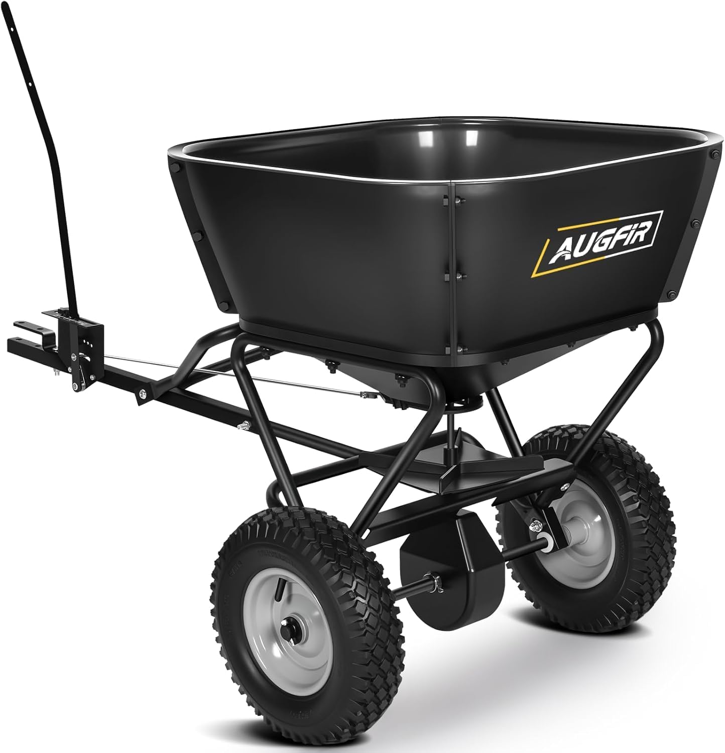 Esparcidor de arrastre 130 lb con control de flujo ajustable 12 pies ancho miniatura 1