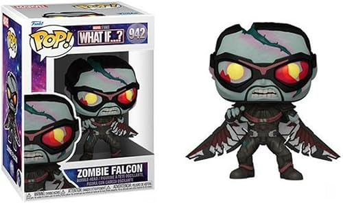 Miniatura 7 de POP Marvel: What If | Zombie Falcon Funko POP | Figura de vinilo (con funda protectora compatible con POP Box), multicolor, 3.75 pulgadas