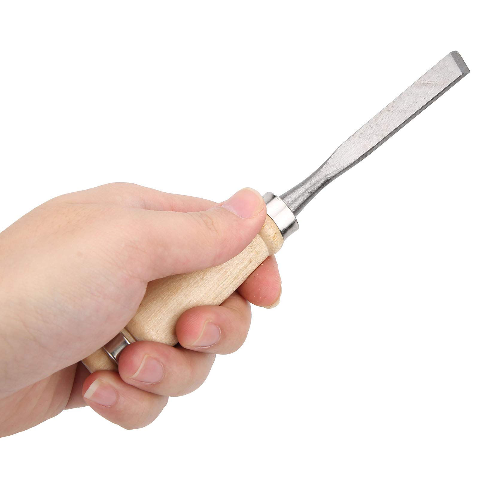 12 Pièces Outils de Sculpture sur Bois, Jeu de Ciseaux à Bois avec Manche en Bois et Moulinet Couteau à Sculpter Outil de Sculpture pour Débutants, Graveurs et Artistes