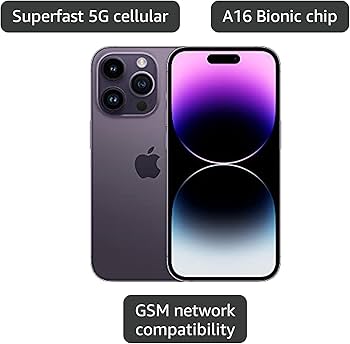 Amazon.com: Apple iPhone 14 Pro, 128GB, Deep Purple for GSM Amazon.com: Apple iPhone 14 Pro, 128GB, Deep Purple for GSM