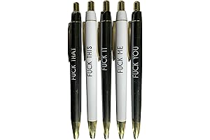 TAYASH 5-Pack Fuck It All Pen Set: Hilarious Writing Implements for Fun and Sarcasm