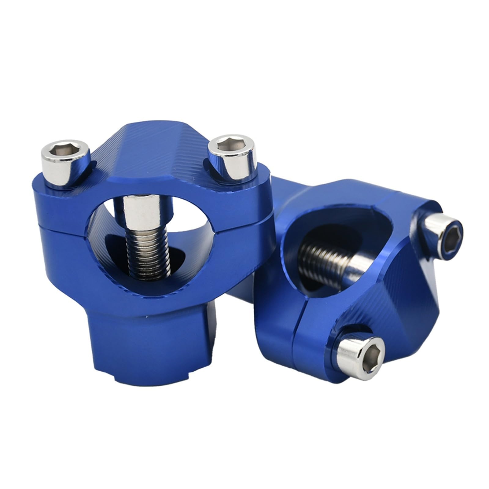VNSMM Motorcycle CNC Handlebar Riser Bar Clamp Mount Accessories Fit For SX(Blue)