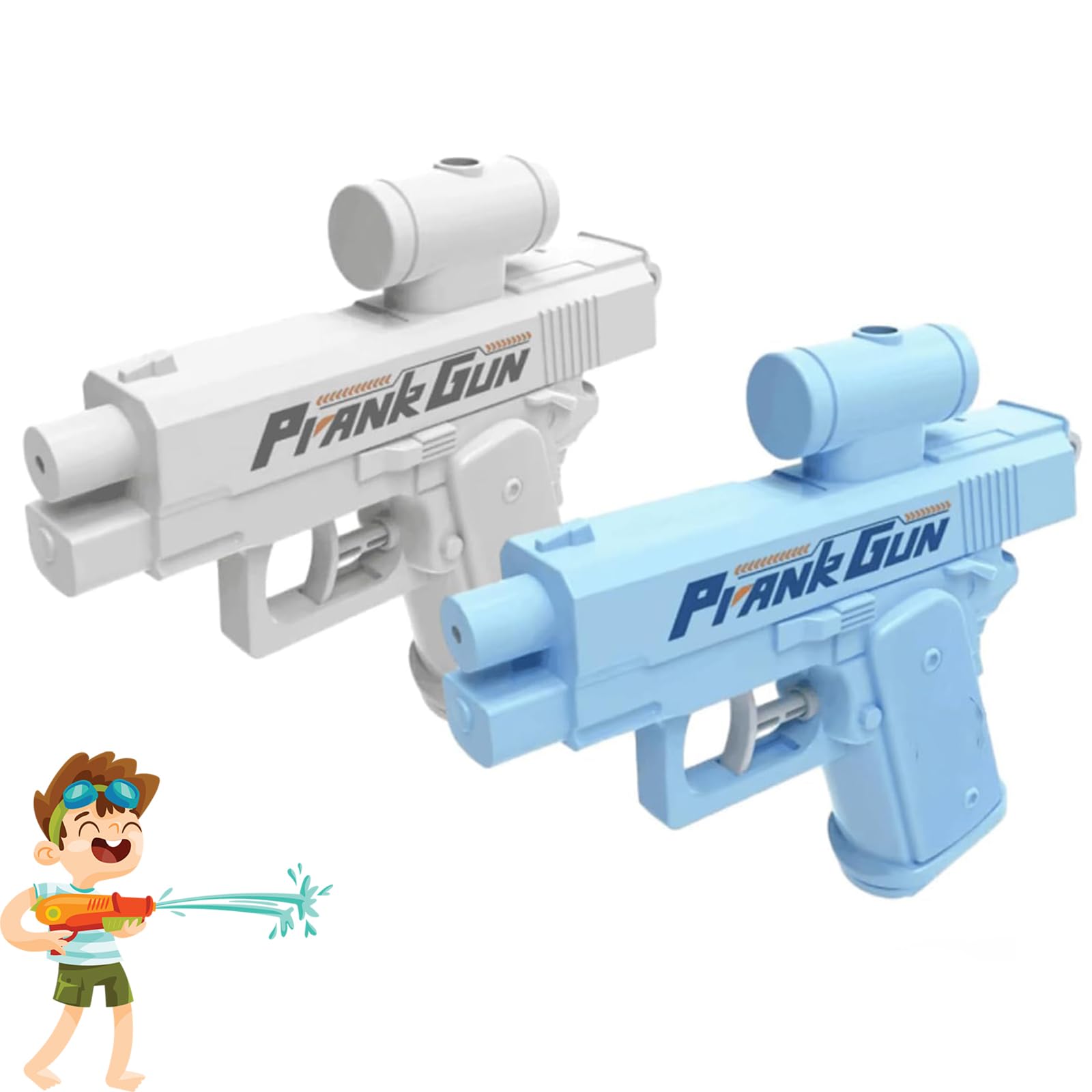 Prank Water Gun, Reverse Water Gun, Prank Two-Way Trick Squirt Guns, Can Spray From Front and Back, Funny Waters Guns Toy Pranks Toy for Summer Fun (Set b)