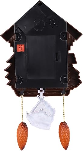 Miniatura 8 de Milltrip Reloj de pared de cuco rústico vintage, marrón, esfera de 3.3 in x 12.6 in de altura, montaje en pared, funciona con pilas, sin alarma