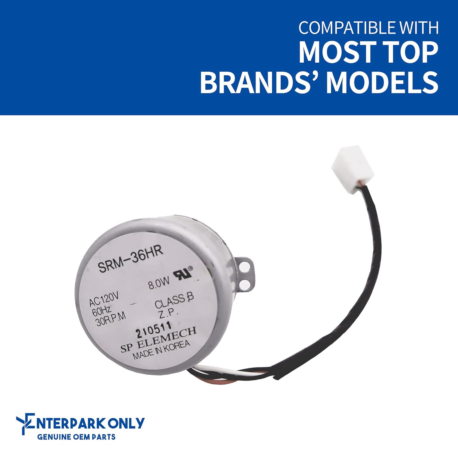 ENTERPARK All New DD31-00013B Dishwasher Geared Motor WaterWall Spray Arm Motor SRM-36HR 30 Replacement Part for Samsung Compatible with DD31-00013B, 4000924, PS9606349, AP5917177 ENTERPARK All New DD31-00013B Dishwasher Geared Motor WaterWall Spray Arm Motor SRM-36HR 30 Replacement Part for Samsung Compatible with DD31-00013B, 4000924, PS9606349, AP5917177