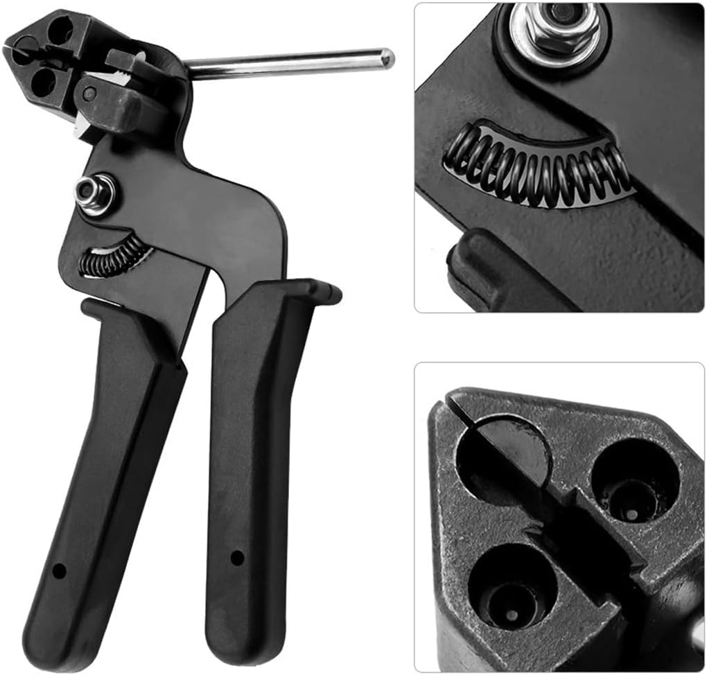 Electriduct Manual Stainless Steel Cable Tie Gun Self Tensioning and Cutting Metal Zip Tie Tool