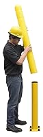 Vista 3 de Vestil BPC-4 - Cubierta para poste de bolardo de polietileno de baja densidad, 52 pulgadas x 5 pulgadas, color amarillo