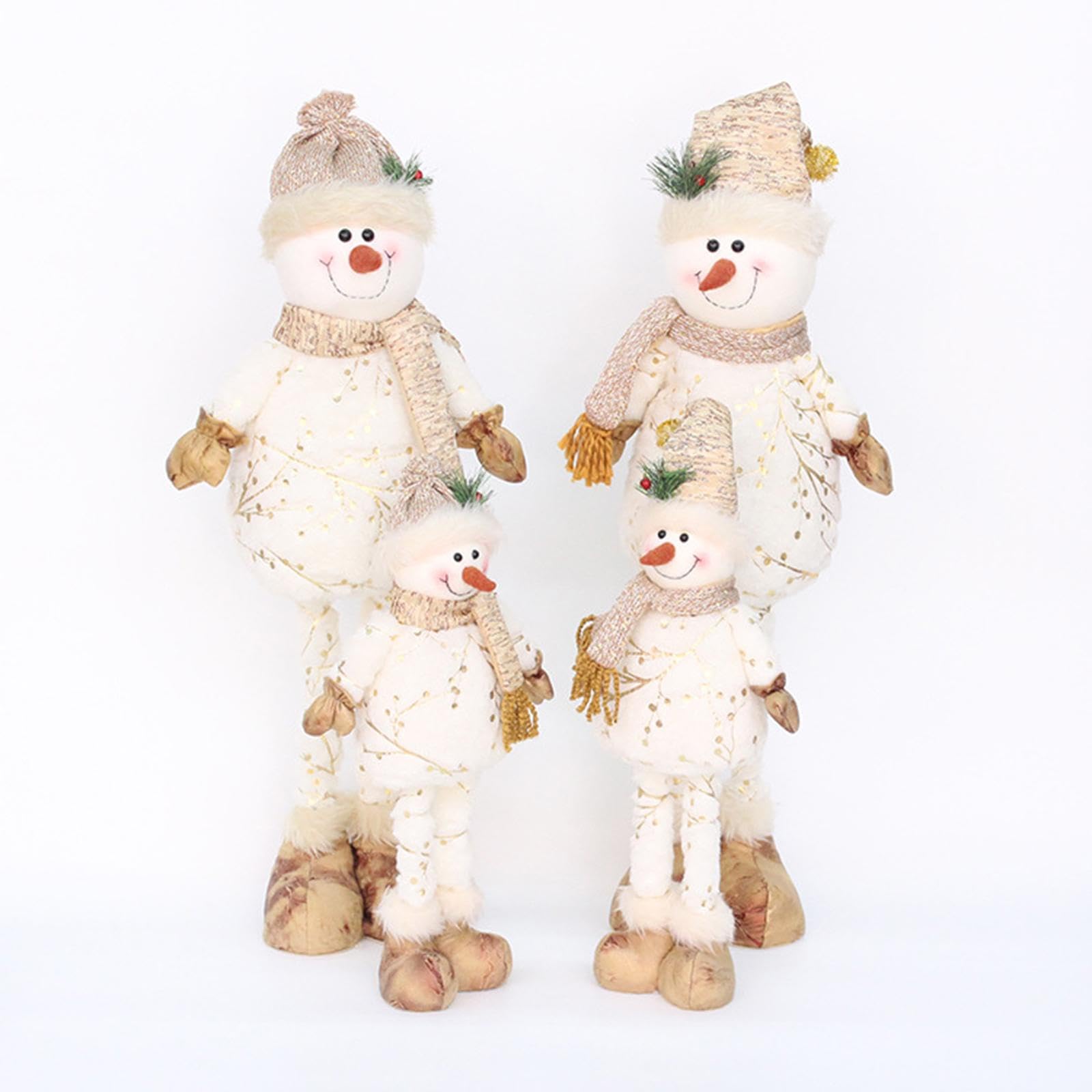 Figurine de Bonhomme de Neige Noël Extensible pour cheminée Bureau, Figurine Noël Extensible, Bonhomme Neige, décoration d'intérieur