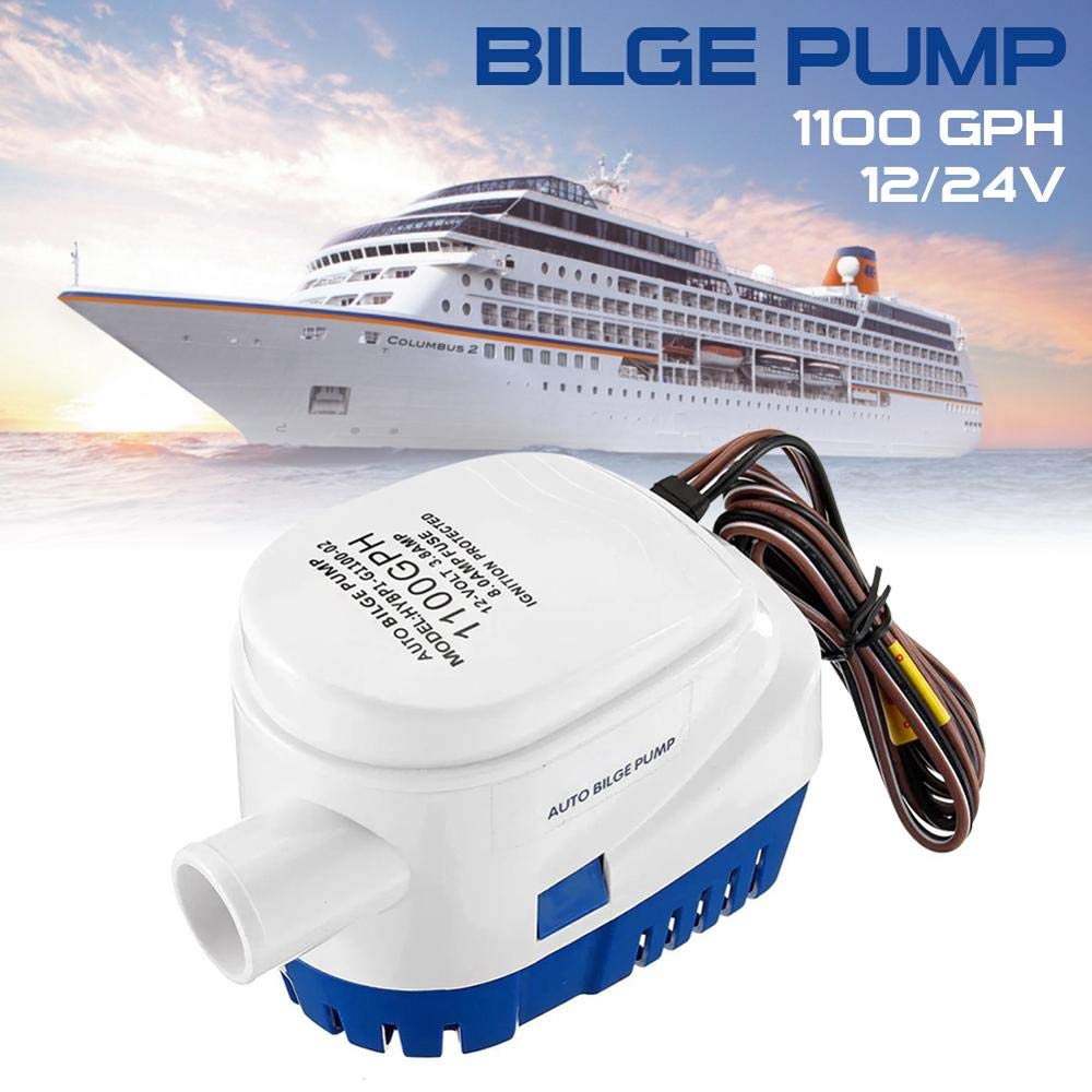 ZTBH Pompe idrauliche elettriche Pompa dell'Acqua di sentina sommergibile Automatica della Barca, 1 2V 1100GPH. Auto con Interruttore Float Pompe dell'Acqua e Accessori