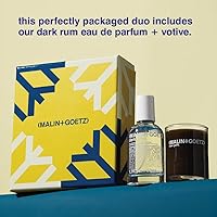 Vista 2 de MALIN+GOETZ Ron Eau de Parfum + juego de velas Fragancia de lujo Vegano, libre de crueldad ese es el espíritu. (ron oscuro)