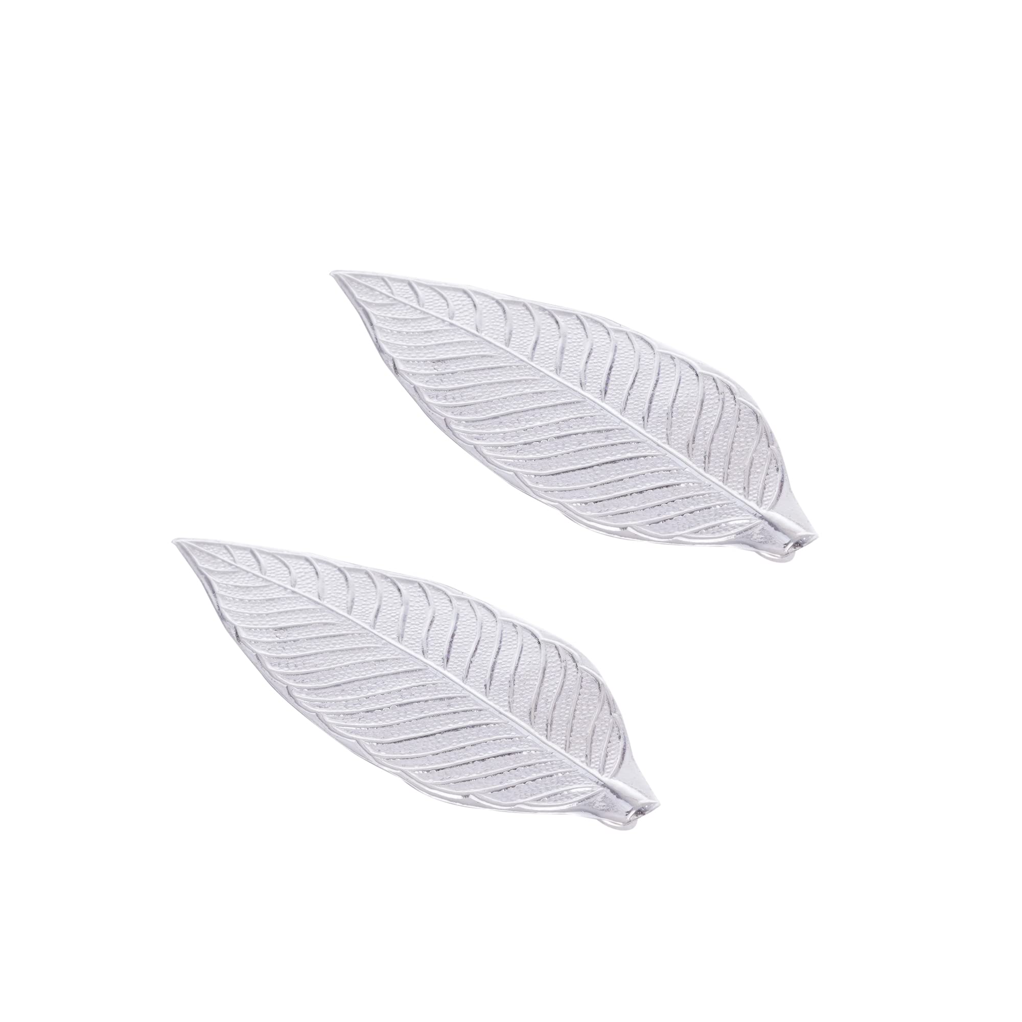 DHRUVS COLLECTION 925 Silver Mango Leaf - Aam Ka Patta for Home Decor, Pooja, Gift Purpose & Donation (8 Grams, Pack of 2)
