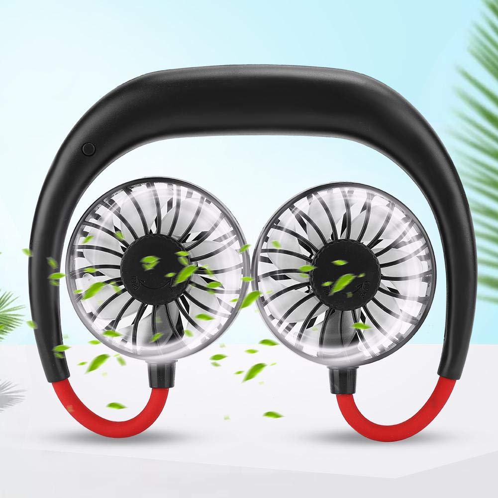 Hakeeta Sports Hands-Free Fan, Silent and no Noise, USB Rechargeable Hanging Neck Fan, 3 Gear Adjustable - Image 4