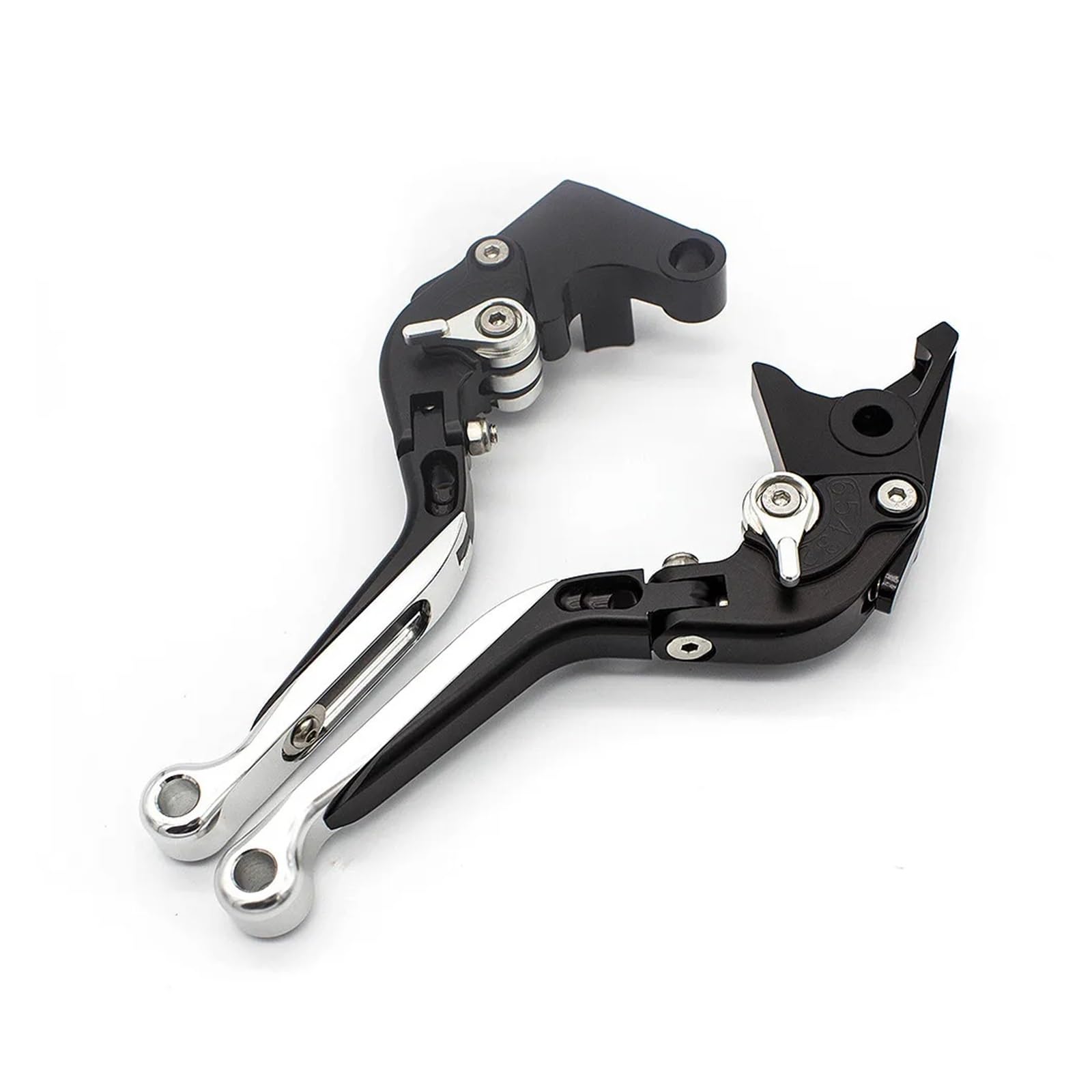 Twixral Motorbike Brake Levers for Royal CNC Adjustable Motorcycle Folding Extendable Brake Clutch Lever Handle Accessories(C-Silver)