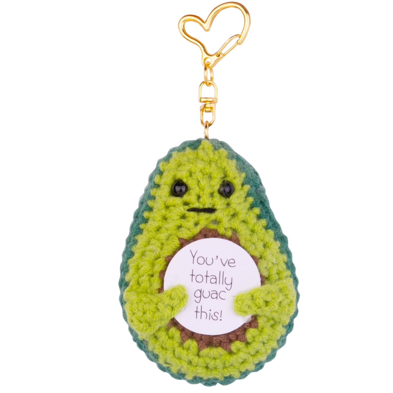 MuMyerFunny Positive Crochet Potato Keychain Handmade Emotional Support Knitted Wool Potato Doll Keychain Gift for Bag Charm(K5)
