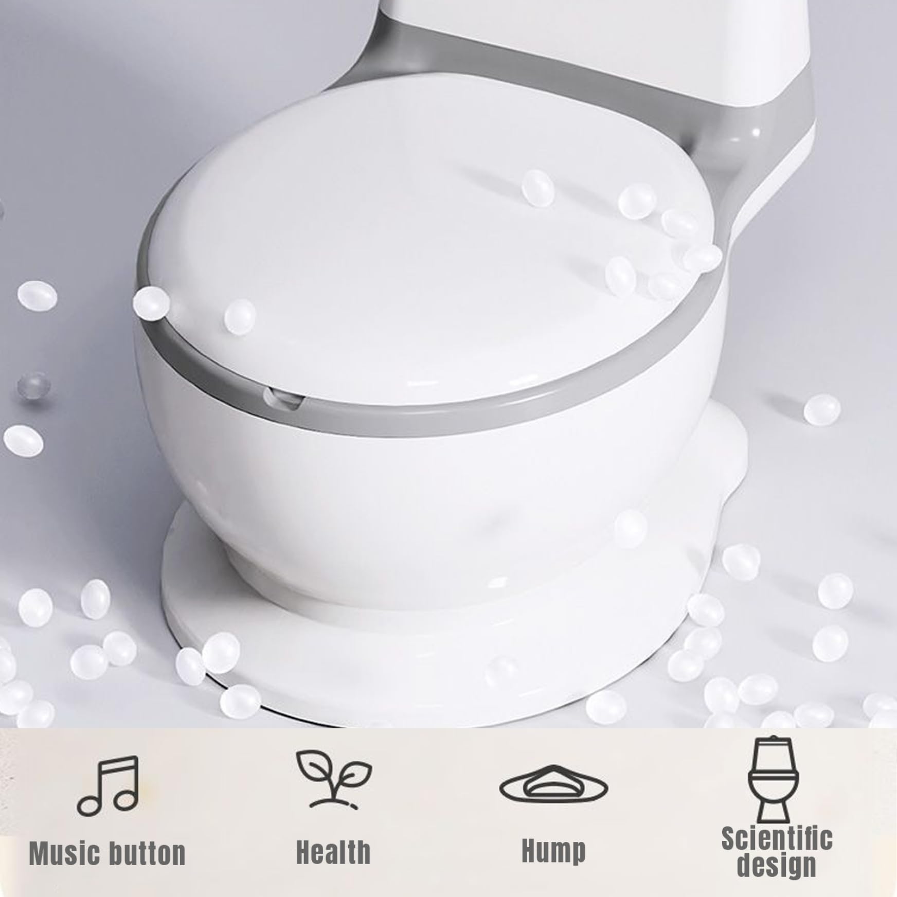 Sedile del bagno per bambini, vasino per bambini, bagno ad allenamento vasino, vasino di addestramento PP con sussulto suscio di sedile in pvc cuscino a prova di lavaggio ridotto di allenamento