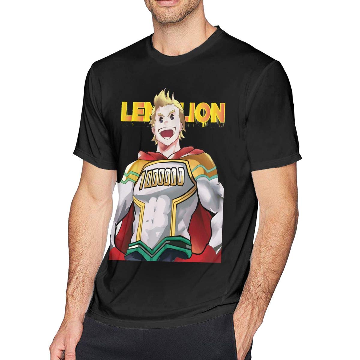 Lemillion Mirio Togata Short Sleeve Tees T-Shirt for Men Black