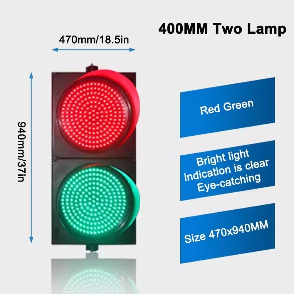 Feux De Signalisation 200 Mm/300 Mm/400 Mm, Étanches Et Résistants À L'humidité, Feux De Signalisation Industriels, Adaptés Aux Quais, Routes Et Gares De Péage.(400mm-220v)