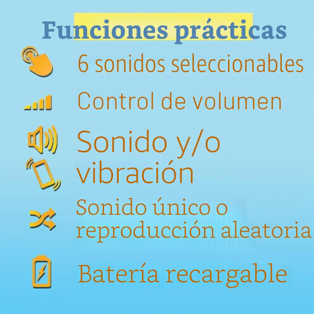 Alarma para incontinencia urinaria nocturna DryEasy Pro inalámbrica con nuevo sensor mejorado, 6 sonidos seleccionables, control de volumen, vibración fuerte y diseño compacto para superar la enuresis