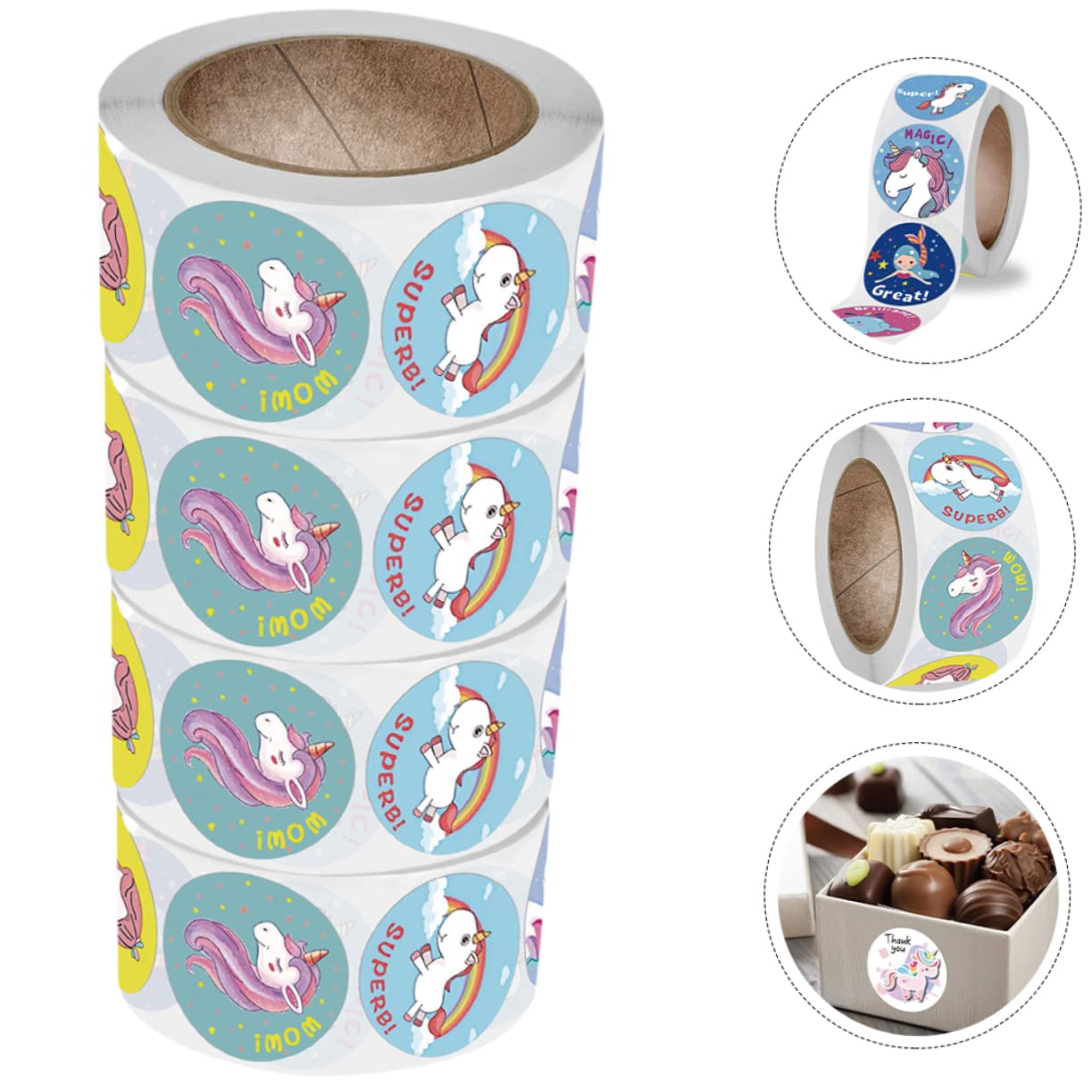 4 Ensembles Autocollants Étiquette Autocollantes Pieces Table Pièces Étiquettes Stickers Onglets Collants Autocollant De Bouteille Autocollant De Motivation 4 Rouleaux * 4