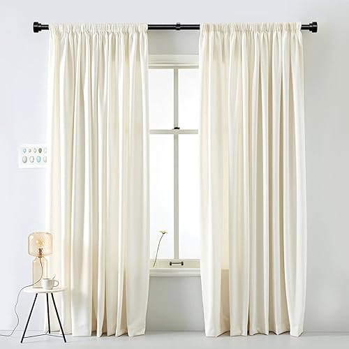 Miniatura 104 de Barras de cortina para ventanas de 28 a 48 pulgadas, barra de cortina ajustable de 1 pulgada, barra de cortina larga resistente para ventana, barras