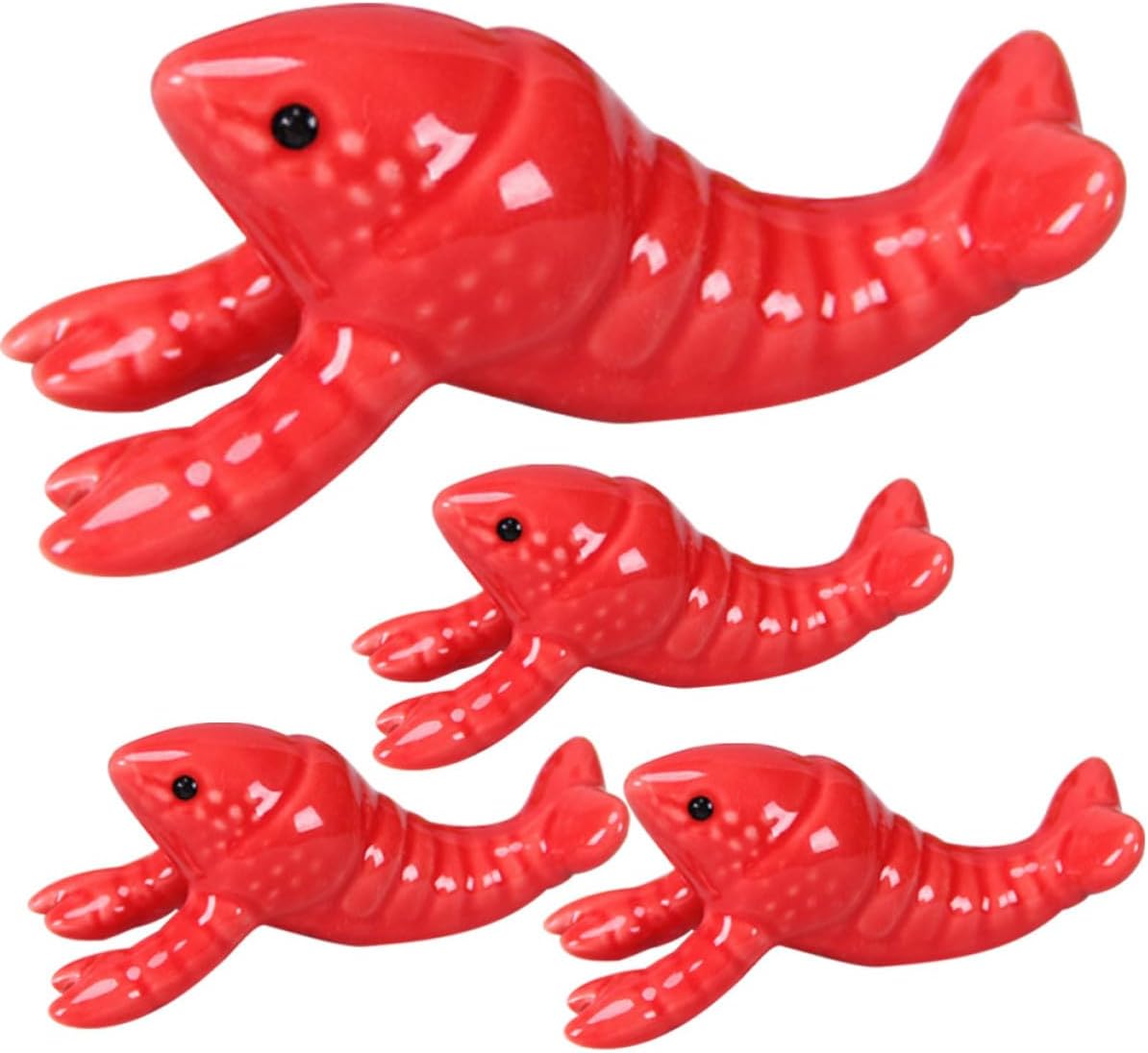 4pcs Ceramic Animal Shape Chopstick Rest for Cutlery Organization