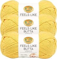 Vista 20 de Lion Brand Yarn Feels Like Butta - Ovillo de lana suave para tejer y tejer, aterciopelado, paquete de 3, color gris pálido