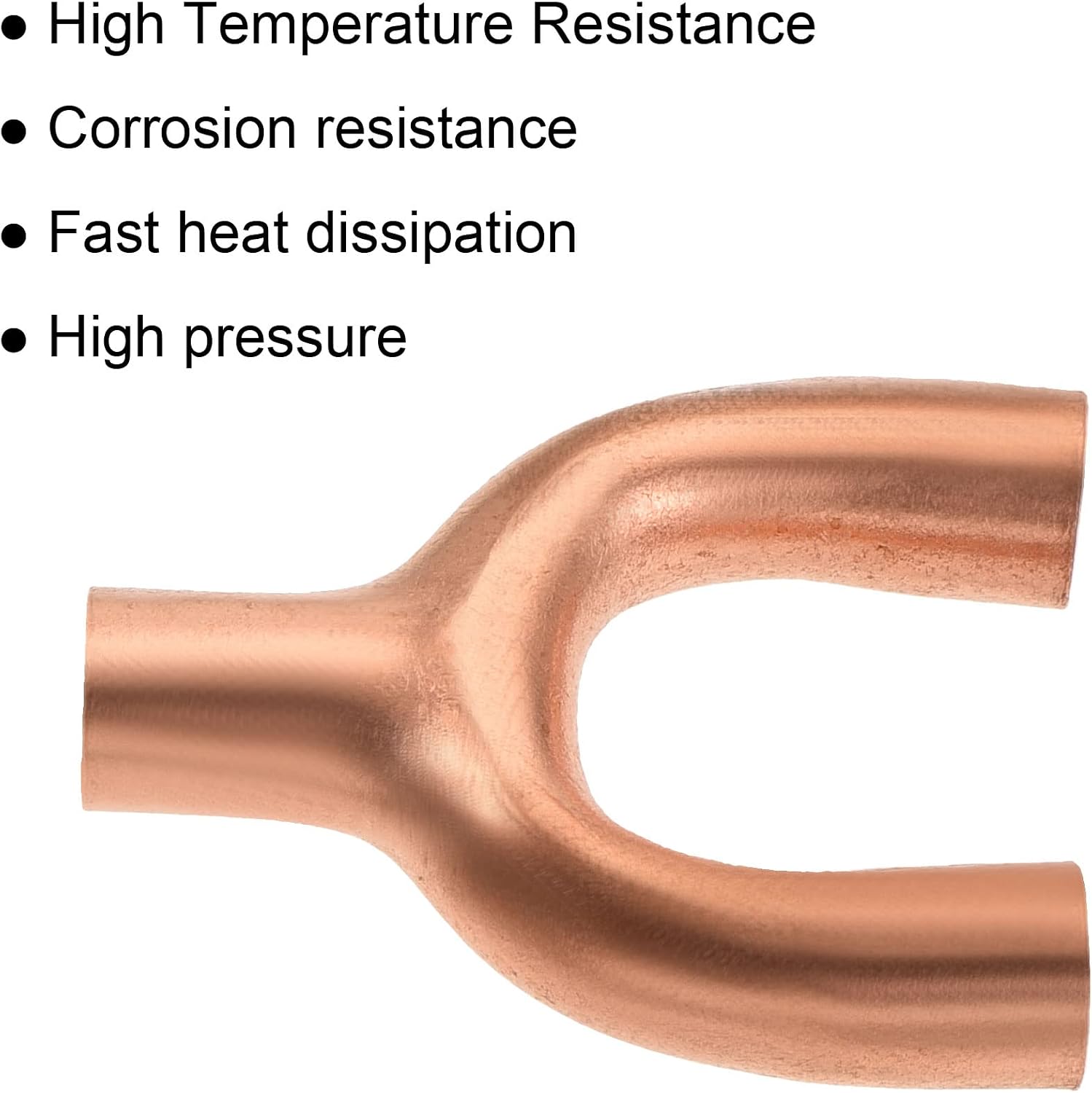 MECCANIXITY Tee Y Type Copper Fitting Welding Joint 1/4 Inch ID for HVAC Air Conditioner Refrigeration