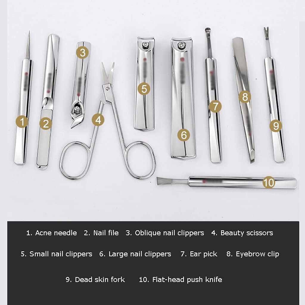 Professionale Nail Clippers Kit Strumenti Kit Pedicure Bianco 5pc Manicure Acciaio Inossidabile Professionale Set for Bambini for Bambini Sicuro (Color : Gold)