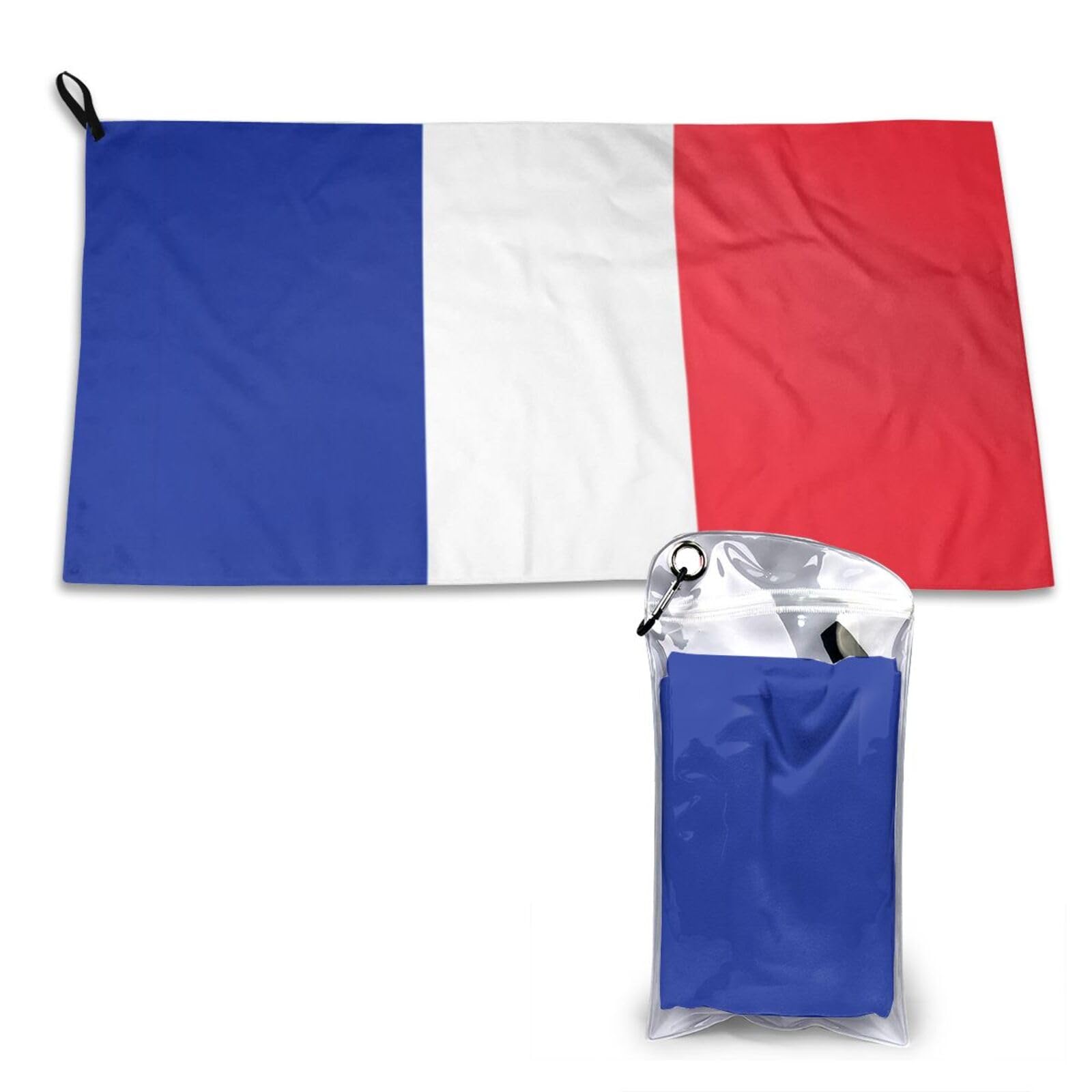 DUYKIMQW French flag Print Quick Dry Towel 16x31.5in White